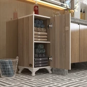 Kenzlife kilitli dolap rana39 crd 68*39*39 banyo dolabı hazır mutfak ofis kiler kitaplık evrak ayaklı thumbnail 1