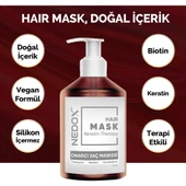 NEDOX Manolya Kokulu Saç Bakım Maskesi Besleyici Koruyucu Onarıcı Yoğun Parlaklık Kolay Tarama 400 ml - 5