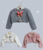 Kız Çocuk Peluş Bolero, Çocuk Abiye Bolerosu - 1