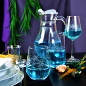 Decocia Kazaan 61 Parça  12 Kişilik  Kesme Bardak Çeyiz Seti Mira Desenli thumbnail 2