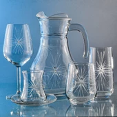 Decocia Kazaan 61 Parça  12 Kişilik  Kesme Bardak Çeyiz Seti Mira Desenli thumbnail 3