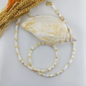 Vaoov 925 Ayar Gümüş Sedef ve Hematit Taşlı Kolye thumbnail 4