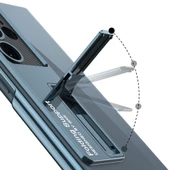 Samsung Galaxy S23 Ultra Kılıf Kamera Korumalı Şeffaf Sarrmaz Standlı Kapak Lego - 5