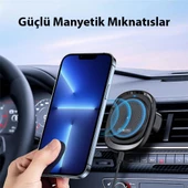 Polham 15W Magsafe İphone 13, 13 Pro, 13 Pro Max Serisi Kablosuz Şarjlı Araç İçi Telefon Tutucu - 2