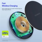Polham 15W Ultra İnce Kablosuz Şarj Cihazı, Qİ Sertifikalı Isınmaz Akım Korumalı Kablosuz Şarj Aleti - 4