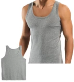 2 ADET ERKEK 100 PAMUK ASKILI KLASİK ATLET - 7