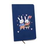 Termo Deri Mutlu Çift Desenli Lastikli Defter - 4