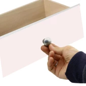 Mantar Düğme Kulp Çekmece Dolap Kapak Kulpu Kulbu Krom Tek Vidalı Metal Kulpları (10 ADET) - 2