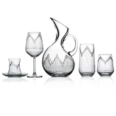 Decocia Kazaan 61 Parça Kesme Bardak Çeyiz Seti Ördek Karaflı Vega Desenli thumbnail 1