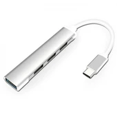 Polham 20CM 4in1 Type-C to 4x USB Çoğaltıcı Adaptör HUB, Yüksek Voltaj ve Akım Korumalı USB Çoğaltıcı - 1