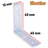 Mobilya Eşya Dolap Duvara Sabitleme Köşebent Bağlantı Aparatı L Demiri Gönye 45x45x15 Mm (10 ADET) - 2