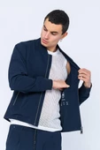 CEKMON Erkek Regular Fit Bomber Yaka Bürümcük Kumaş Ekstra Rahat Ve Hafif Spor Ceket - 11