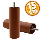 Aspen 6'lı Set Mobilya Tv Ünitesi Çekyat Koltuk Kanepe Baza Destek Ayağı Ayakları 15 Cm Kahverengi - 8