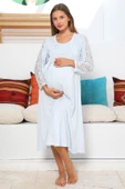 Lohusasepeti MOMMYSH® 55103 Elegance Dantel Kollu Lohusa Gecelik - 9
