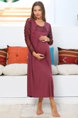 Lohusasepeti MOMMYSH® 55103 Elegance Dantel Kollu Lohusa Gecelik - 1