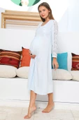 Lohusasepeti MOMMYSH® 55103 Elegance Dantel Kollu Lohusa Gecelik - 10