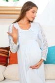 Lohusasepeti MOMMYSH® 55103 Elegance Dantel Kollu Lohusa Gecelik - 11