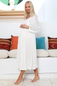 Lohusasepeti MOMMYSH® 55103 Elegance Dantel Kollu Lohusa Gecelik - 8