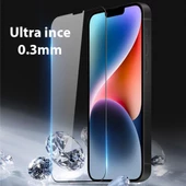 Polham 9H 0.3MM İphone 14 Pro Uyumlu Ful Kaplama Kırılmaz Ekran Koruyucu, Aleofobik Parmak İzi Bırakmaz - 2