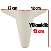 Aspen 6'lı Set Mobilya Tv Ünitesi Çekyat Koltuk Kanepe Baza Destek Ayağı Ayakları 12 Cm Krem Ayak - 7