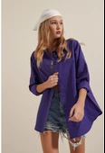 Kadın Oversize Gömlek Violet - 3