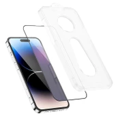 Polham Montaj Aparatlı 0.3MM iPhone 14 Pro 6.1 Ful Kaplama Kırılmaz Ekran Koruyucu, 9H Dayanıklı - 1