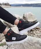 Dunlop 2238 Siyah-Kırmızı, Fuspetli Ortapedik Boğazlı Basket Spor Ayakkabı - 2
