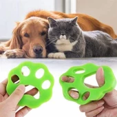 BUFFER® 2 Adet Evcil Hayvanlar ve Çamaşır Makinesi İçin Pati Şekilli Renkli Tüy Temizleme Aparatı - 8