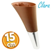 Clara Mobilya Kanepe Sehpa Tv Ünitesi Baza Koltuk Ayağı Kahverengi Krom Renk 15 Cm Ayakları thumbnail 1