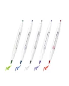 Zebra Mildliner Fırça Uçlu Fosforlu Kalem 5li WFT8 5CNC Model 2 - 2