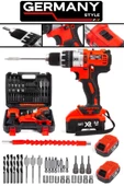 Germany Style GRMPRO7036T 58V Max  XR Çift Akülü Darbeli Torklu Matkap 30 Parça Aksesuar - 1