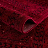 Afgan Türkmen Otantik Desenli Dokuma Salon Halısı 6919B_ZS77 - 3