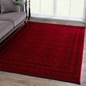 Afgan Türkmen Otantik Desenli Dokuma Salon Halısı 6919B_ZS77 - 1