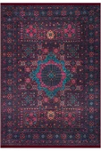 Frenda Home Fas Kapısı Desenli Yıkanabilir Pamuk Taban Halı  KAHVE 200X290 - 1