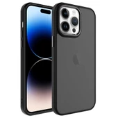 İphone 14 Pro Uyumlu Sert Silikon Metal Kamera Çerçeveli Kılıf thumbnail 3