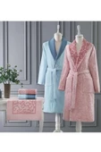 Özdilek Bornoz Takımı Jalen Happy Set Aile Seti 5 Parça Mavi-pembe - 2