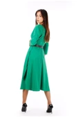 Modatalika Kadın Kemerli Midi Boy Elbise thumbnail 4