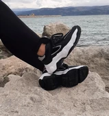 Dunlop 2323 Siyah-Beyaz Renk Fuspetli Kalın Taban Spor Ayakkabı - 1