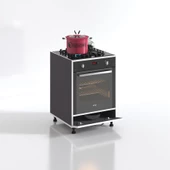 Kenzlife ankastre modülü kabini malik ejder gri fırın ocak dolabı kapaklı ayarlı ayaklı thumbnail 2