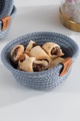 Mini | 3 Adet Çerezlik Kuru Pasta Sepeti | Çok Amaçlı El Yapımı Sepet - 2