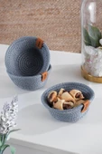 Mini | 3 Adet Çerezlik Kuru Pasta Sepeti | Çok Amaçlı El Yapımı Sepet - 1