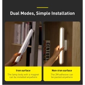 Baseus Ayarlanabilir 1800Mah Şarjlı Mıknatıslı Masa Lambası Dolap Lambası Ayna Lambası Gece Lambası - 7