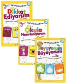 Yaratıcı Çocuklar Okula Hazırlanıyorum Boyuyorum Büyüyorum ve Dikkat Ediyorum 3lü Set thumbnail 1