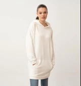 Nors Frig Kapüşonlu Tunik Sweatshirt Ekru - 2