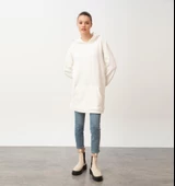 Nors Frig Kapüşonlu Tunik Sweatshirt Ekru - 1