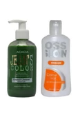 Jeans Color Saç Boyası Zümrüt Yeşili 250ml + Ossion Saç Boya Temizleyicisi 200ml - 1