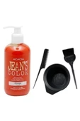 Jeans Color Saç Boyası Turuncu 250ml Ve Fluweel Saç Boya Kabı Seti - 1