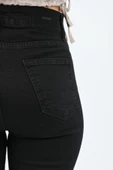 Kadın Yüksek Bel Siyah Jean Pantolon 6187-23 - 7