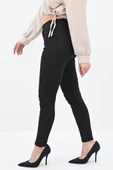 Kadın Yüksek Bel Siyah Jean Pantolon 6187-23 - 4