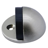 Yarımay Kapı Stoperi Tamponu Vidalı Metal Kapı Stopu Durdurucu Tutucu Saten (5 ADET) thumbnail 5